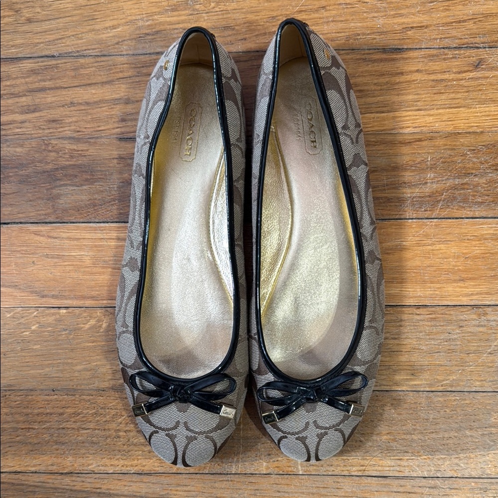Coach Women's Brown Ballet Flats